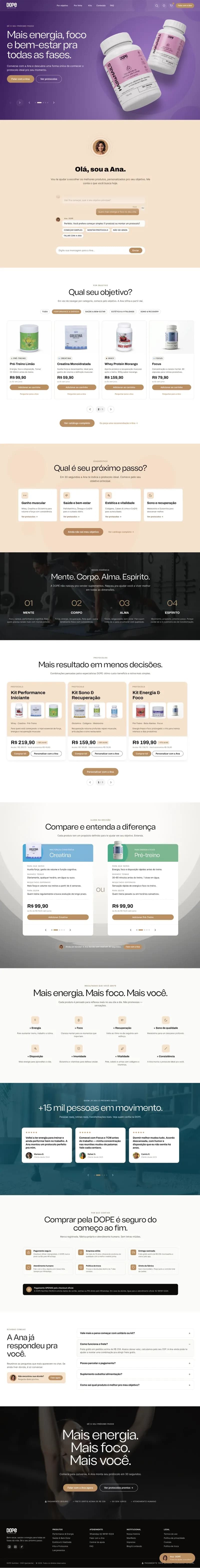 Site desenvolvido pela Kemet para DOPE Suplementos