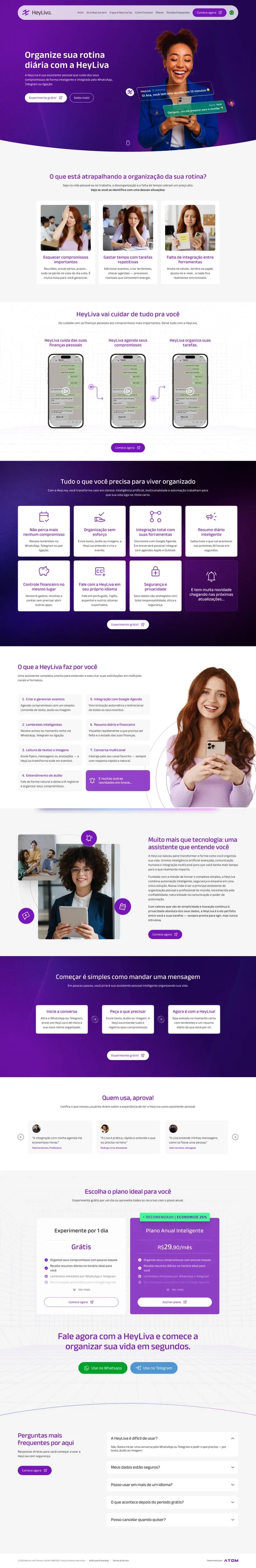 Site desenvolvido pela Kemet para HeyLiva