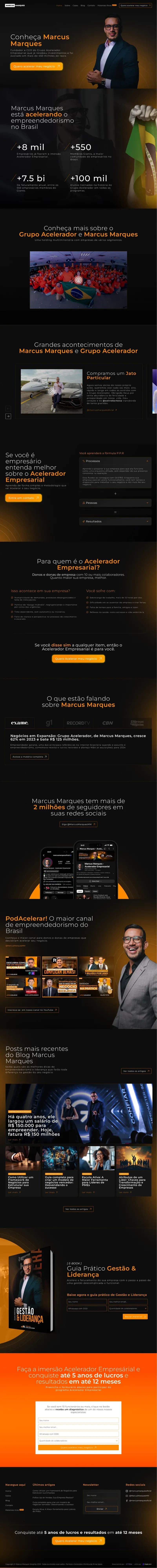 Site desenvolvido pela Kemet para Marcus Marques